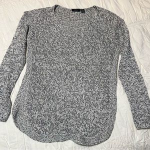 RDI Women’s Black White Side Slit Knit Sweater Small NWOT